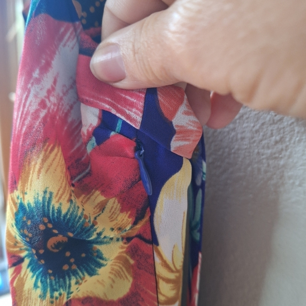 (SHELL) Moulinette Soeurs Floral Midi Dress - Blue and Pink - Picture 8 of 11